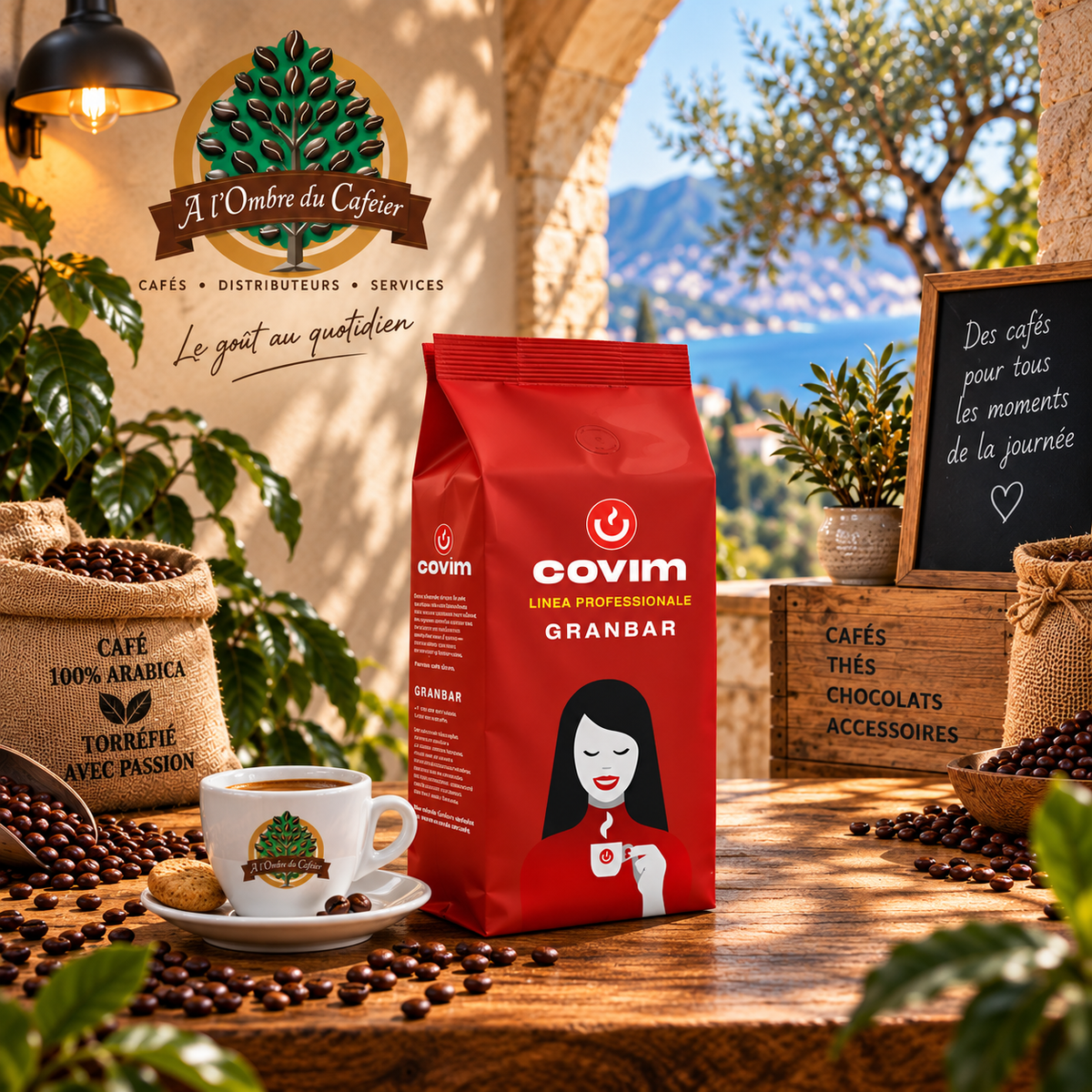 Café en Grains Covim Granbar 1 kg
