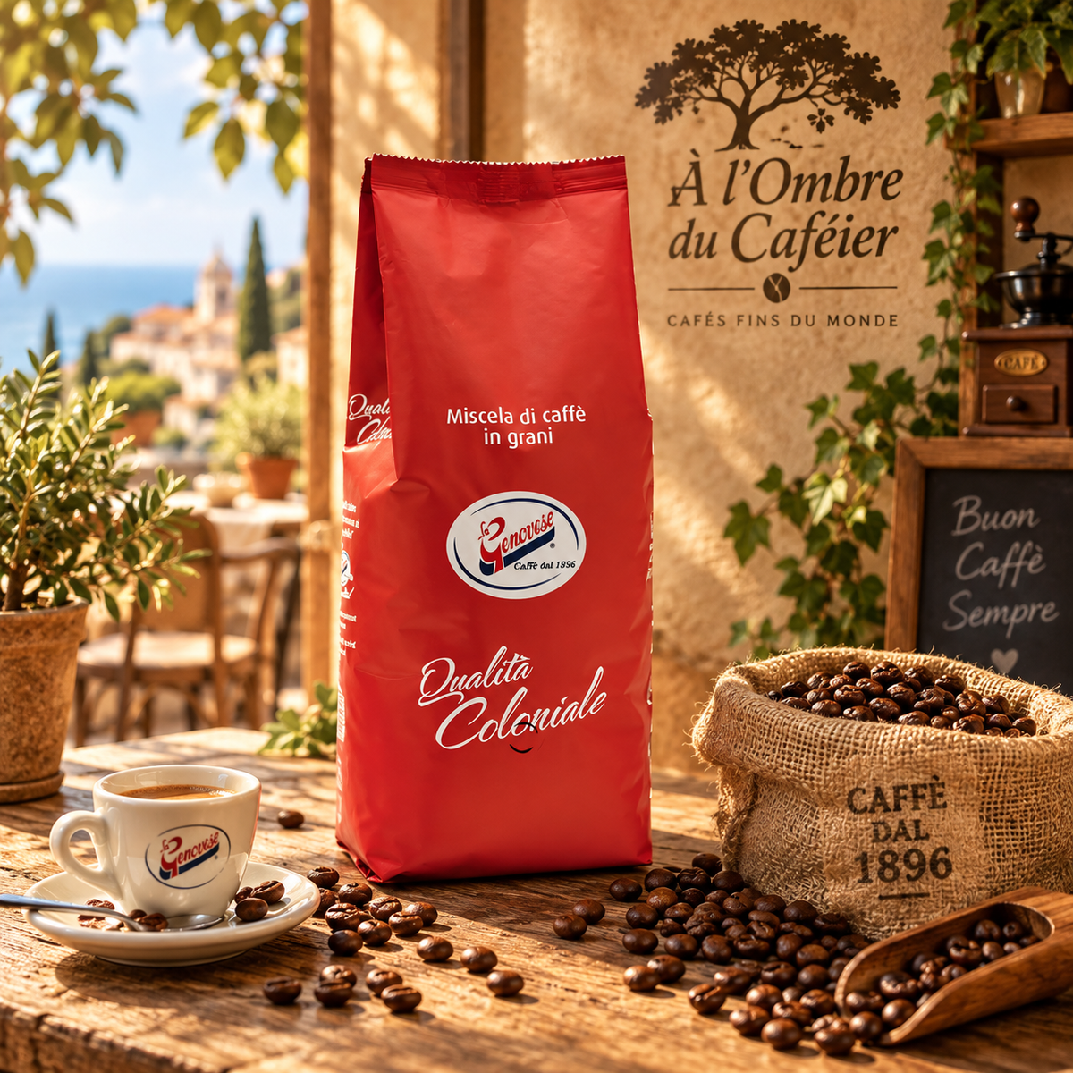 Café en Grains La Genovese coloniale 1kg