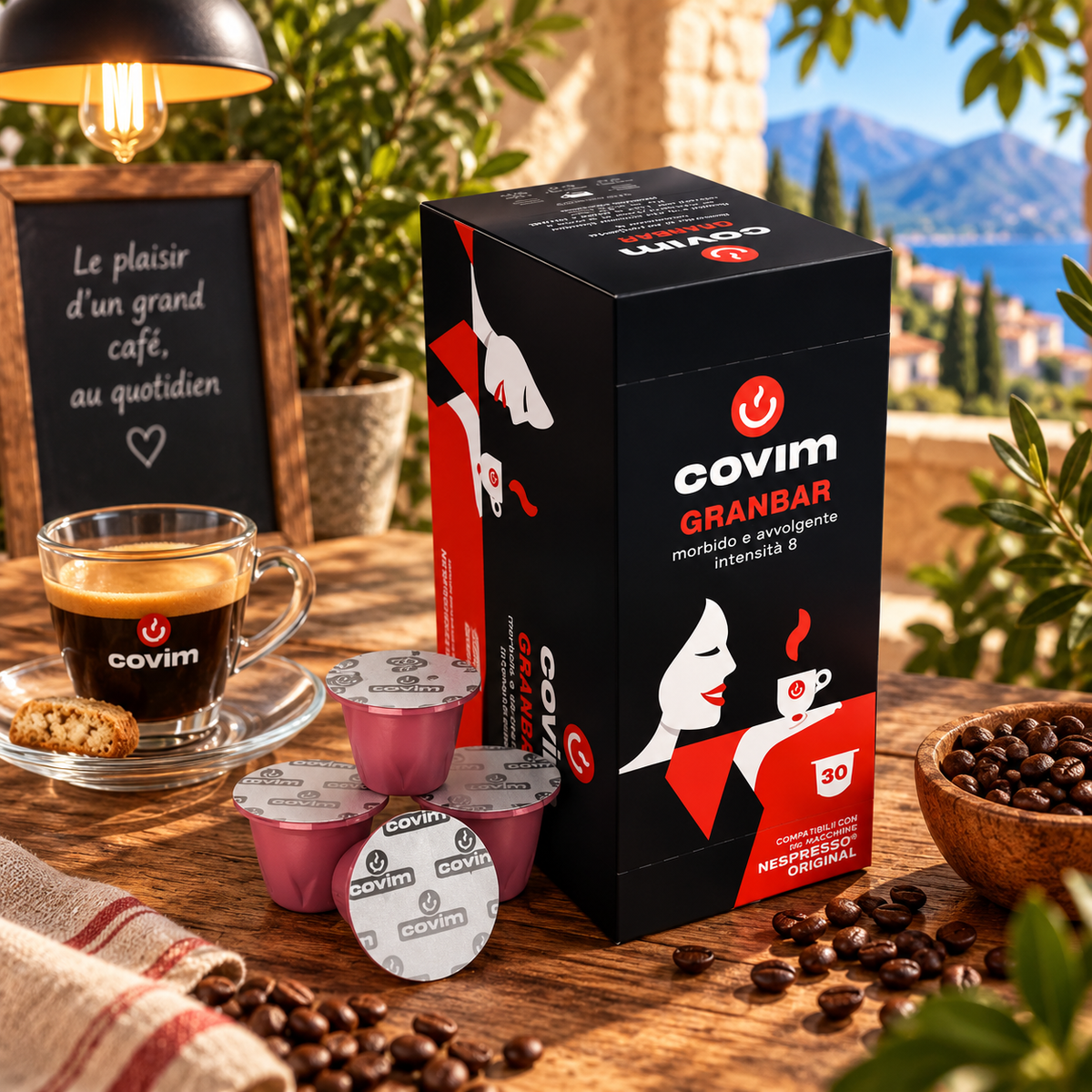 Cafés en Capsule compatible Nespresso - COVIM Granbar par 30 capsules