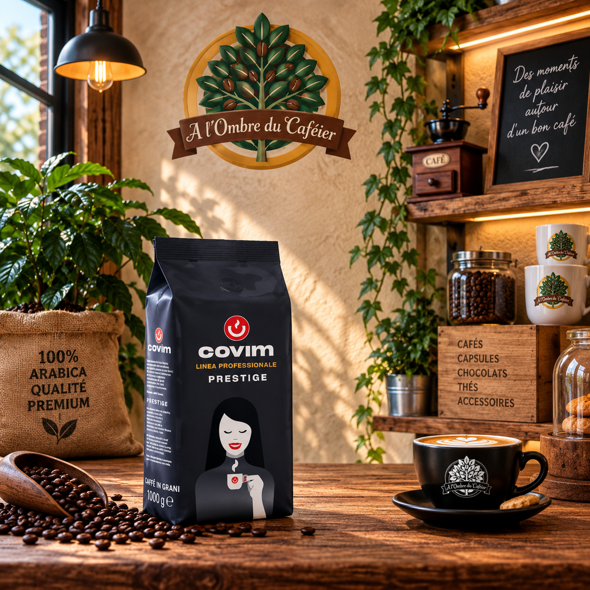 Café en Grains Covim Prestige 1 Kg