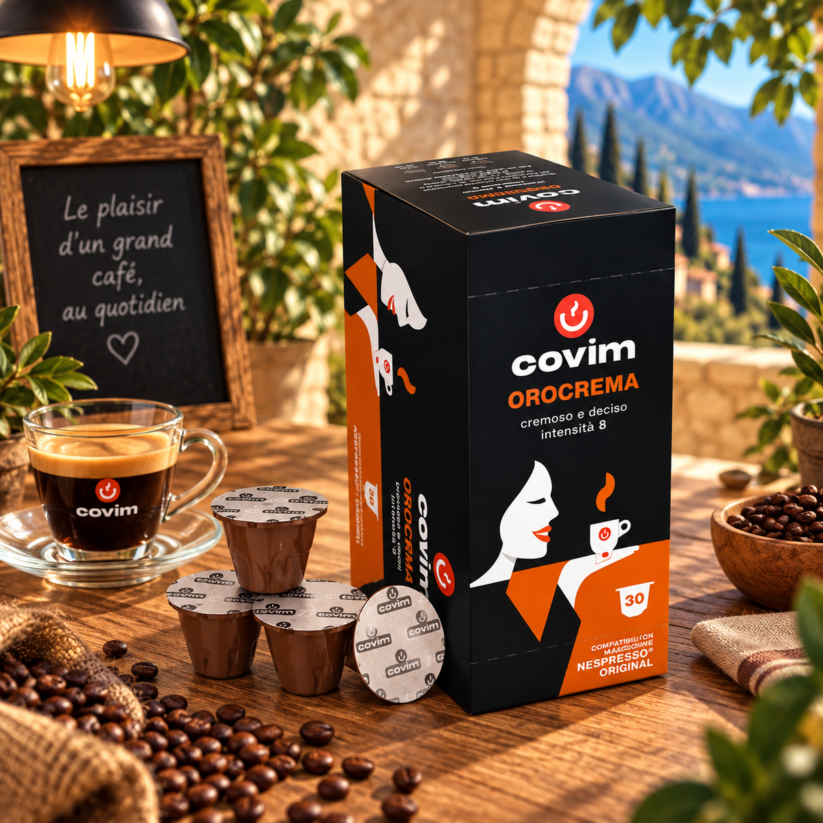 Cafés en Capsule compatible Nespresso - COVIM Orocrema par 30 capsules