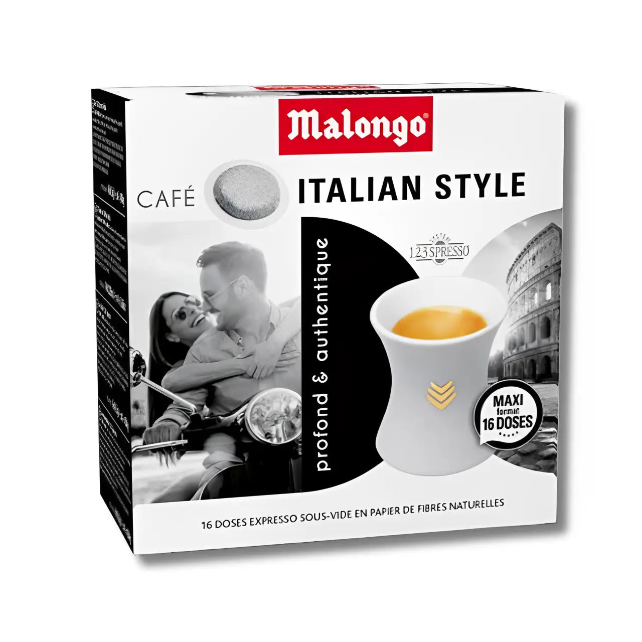 Malongo Italian Style - 16 doses - café